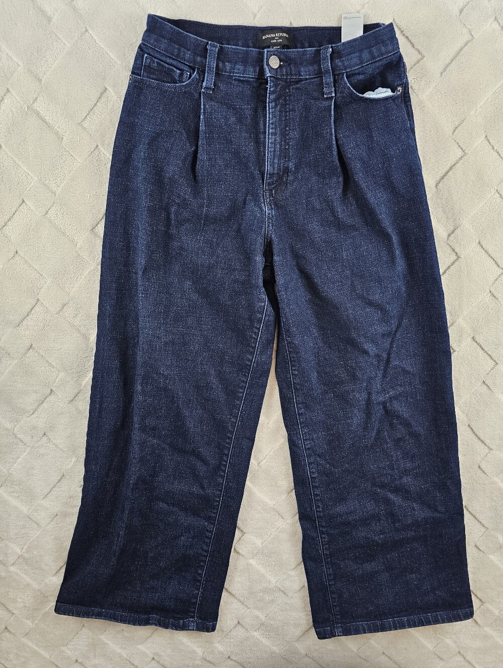 Banana Republic Wide Leg Jean Womens 28 Dark Wash Denim High Rise